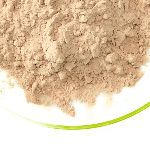 Actipro 85 PPS spray-dried plasma powder in a glass dish